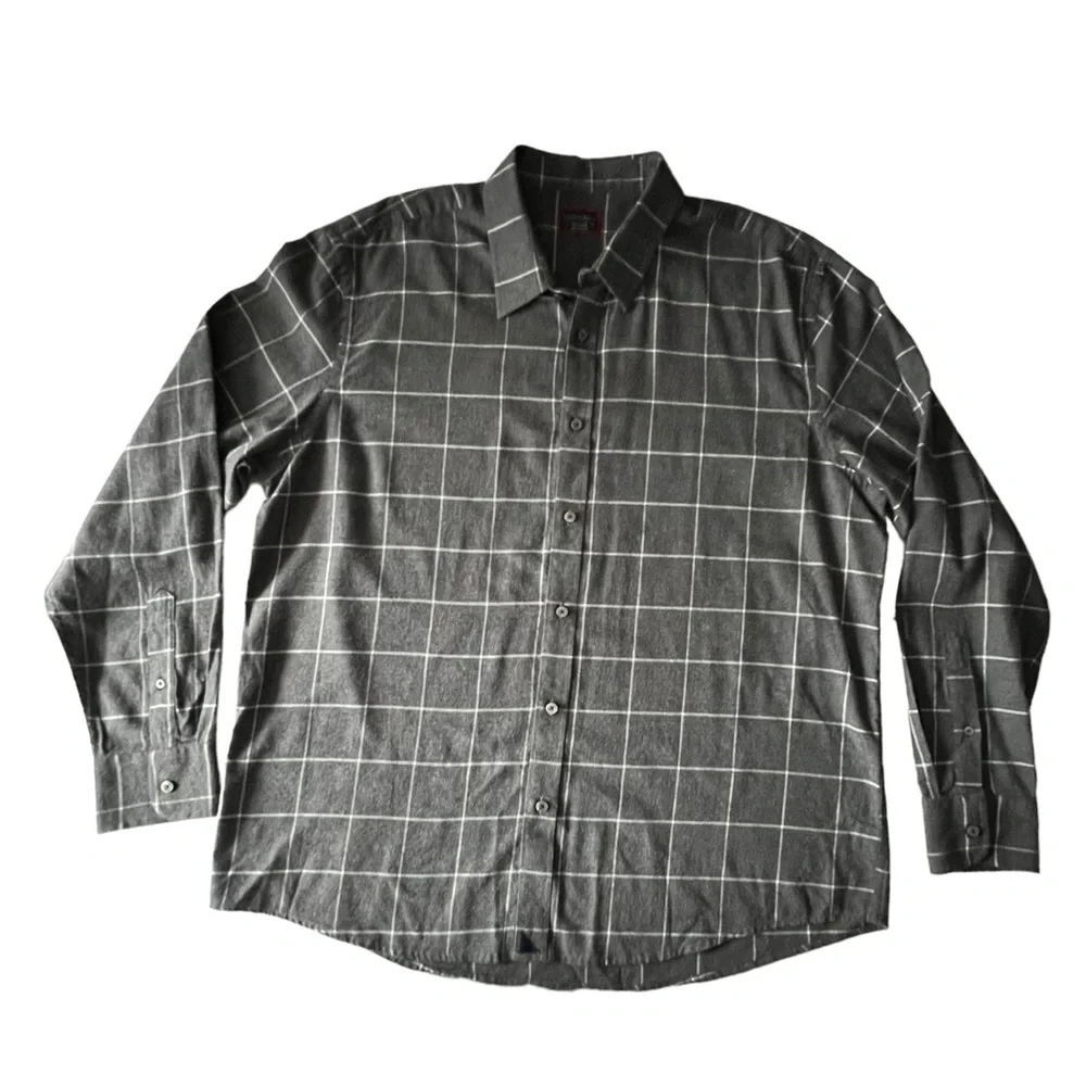 UNTUCKit Grey Flannel Windowpane Check | XXL - Picture 2 of 8
